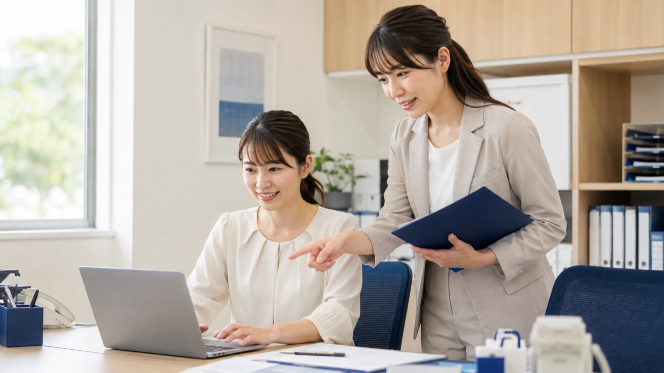 事務局スタッフが業務にあたる様子